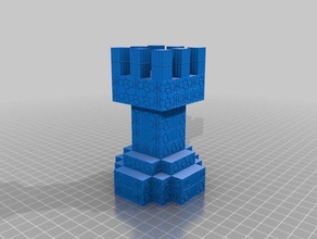 rook 3d printing blokify chess piece library 3d print model - Mito3D