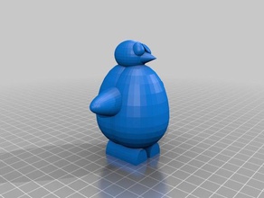 pingüino La impresión en 3d animal a los animales biblioteca tinkercad 3d print model - Mito3D