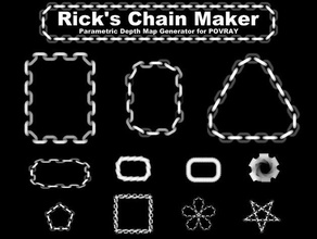 rick's chainmaker povray art tools chain depth depthmap gradient heightap link math openscad 3d print model - Mito3D