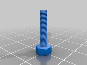 mon 3mm personnalisé écrou de travail boulon rondelle la tige filetée l'usine pièces 3d print model - Mito3D