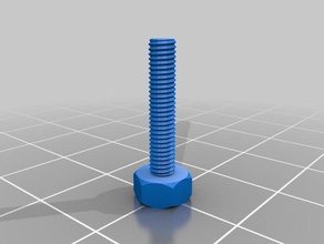 my 3mm customized nut job bolt washer threaded rod factory parts 3d print model - Mito3D