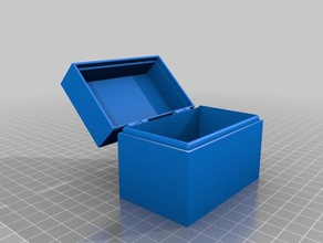 simple box 3d printing basic container hinge 3d print model - Mito3D