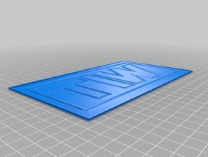 tiw logo invertito 2d art su misura 3d print model - Mito3D