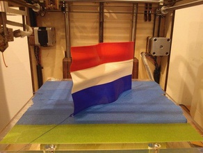 wellig niederländischen Flagge Zeichen logos colorfabb König 3d print model - Mito3D