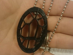 tinkered voronoi locket jewelry 3d print model - Mito3D