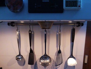- Geschirr-Vorhang-Stange-Halter Küche und Esszimmer Halter rod 3d print model - Mito3D