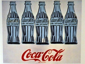 andy warhol - cinque bottiglie di coca cola 1962 sculptures 3d print model - Mito3D