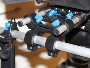 dslr rig - handle adapter 15 20 mm mattebox attachment camera canon eos 3d print model - Mito3D
