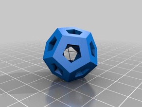o dodecaedro hueco arte da matemática personalizado 3d print model - Mito3D