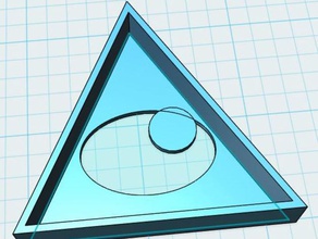 100 nicht illuminati Küche und Esszimmer cookie cutter Dreieck 3d print model - Mito3D