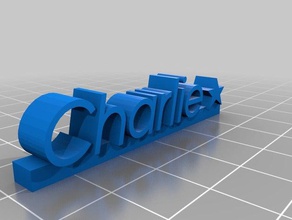 charlie namebadge 3d printing name nameplate tag 3d print model - Mito3D
