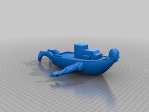 boat person toys & games abs abstract arms beefy people ship tony abbot 3d print model - Mito3D