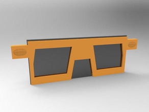 eclipse gafas de sol las 2015 La impresión 3d el mes marzo la hoja 3d print model - Mito3D