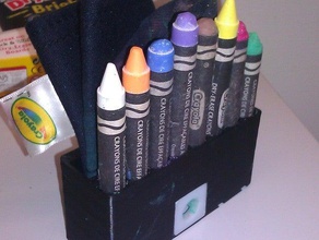 dryerase bright crayon holder art tools crayola crayons 3d print model - Mito3D