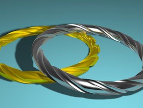 anello di fidanzamento 2 anelli oro argento 3d print model - Mito3D
