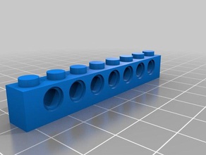 1x8 tecniche di mattoni costruzione giocattoli su misura 3d print model - Mito3D