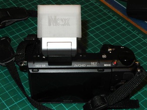 stoupik's sony nex flash diffuser upgraded 3d printing 3d print model - Mito3D
