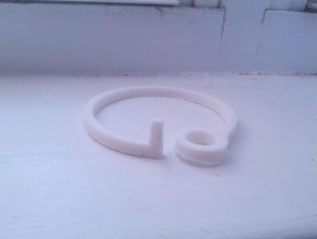 curtain hook household loop opener 3d print model - Mito3D