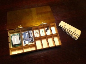 electronics components box tool holders boxes freecad laser lasercut 3d print model - Mito3D
