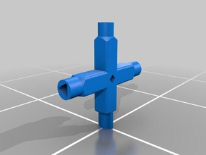 universal de la cruz clave herramientas mano 3d print model - Mito3D