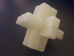 zhuge liang's puzzle 30 9 pieces burr puzzles openscad parametric supportless toy 3d print model - Mito3D