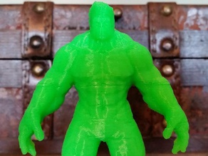 incredible hulk ready print people green marvel model no support 3d print model - Mito3D