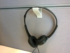 office partition headphone hanger 3d print model - Mito3D