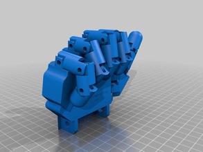 renderizado de 2 mano contraida 4 dedos 3d impresión 3d print model - Mito3D
