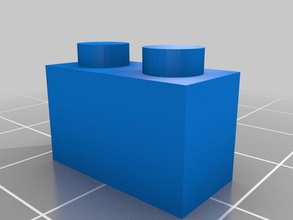 2x1 lego-Stein Bau - Spielzeug angepasst 3d print model - Mito3D