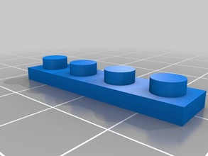 flat 4x1 lego brick construction toys customized 3d print model - Mito3D
