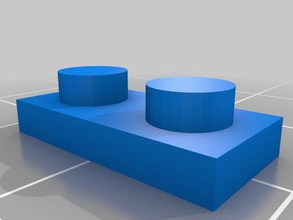 flach-2x1 lego-Stein Bau - Spielzeug angepasst 3d print model - Mito3D