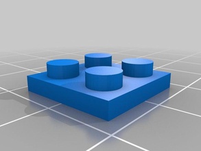 flach 2x2 lego-Stein Bau - Spielzeug angepasst 3d print model - Mito3D