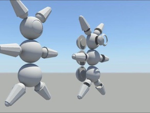 hirobot Spielzeug & game Zubehör 6 big held hiro Roboter 3d print model - Mito3D