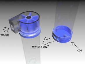 co2 aktiv-Reaktor Haustiere acquarium Reaktor tropical Wasser 3d print model - Mito3D