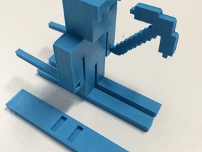 gestört minecraft steve Spielzeug & game Zubehör Charakter anpassbare störend ski 3d print model - Mito3D