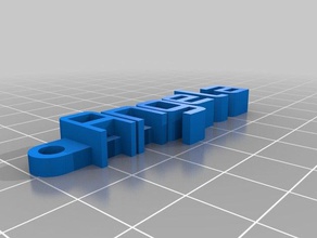 my customized message keychain angela organization 3d print model - Mito3D