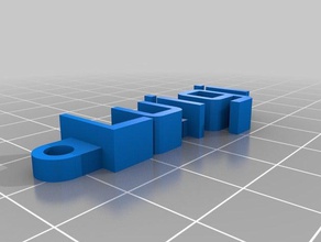 my customized message keychain luigi organization 3d print model - Mito3D