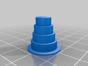 4 tier wedding cake 3d print model - Mito3D