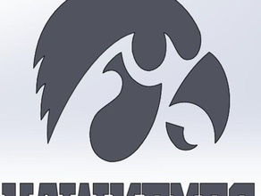 hawkeyes logo signs & logos muth 3d print model - Mito3D