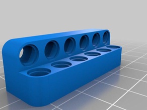 mon personnalisés lego technic support de 6 trous jouets construction personnalisé 3d print model - Mito3D