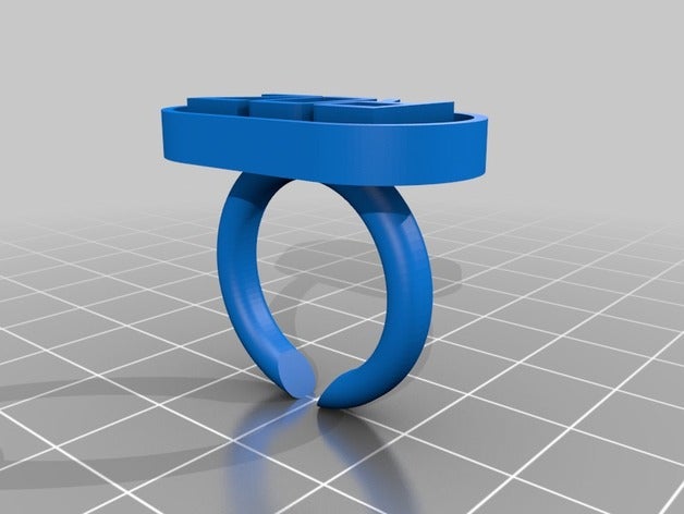 mi texto personalizado anillo los anillos 3D print model - Mito3D