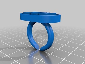 meu texto personalizado anel anéis 3d print model - Mito3D