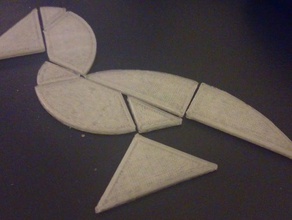 uovo di colombo - puzzle tangram i personalizzabile nessun supporto openscad parametrico supportless giocattolo 3d print model - Mito3D