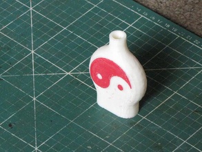 yin yan garrafa recipientes dualextrusion dupla extrusão ying yang 3d print model - Mito3D