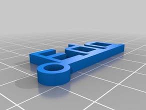 2 edo etiketi Anahtarlık özelleştirilmiş 3d print model - Mito3D