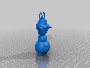 olaf chaveiro criaturas cadeia congelados chave 3d print model - Mito3D