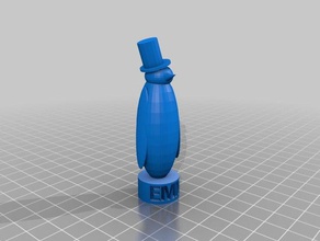 penguin chapeau haut de forme animaux 3d print model - Mito3D