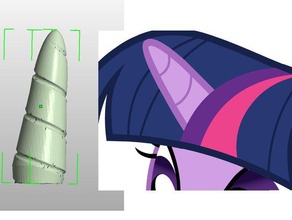 cosplay unicorn horn inspired costume friendship magic my little pony 3d print model - Mito3D