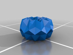 2 toroidal katlanmış kenar denir matematik sanatı monohedral origami torus 3d print model - Mito3D