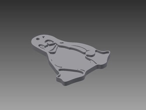 linux tux keychain necklace keychains kechain logo penguin 3d print model - Mito3D